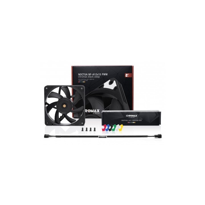Noctua NF-A12X15 PWM CH.BK.S Componente di raffreddamento case per PC Ventola case per PC 12 cm nero