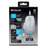 MOUSE WIRELESS DEFENDER STIX GM-009 RF BIANCO 3200dpi 7P
