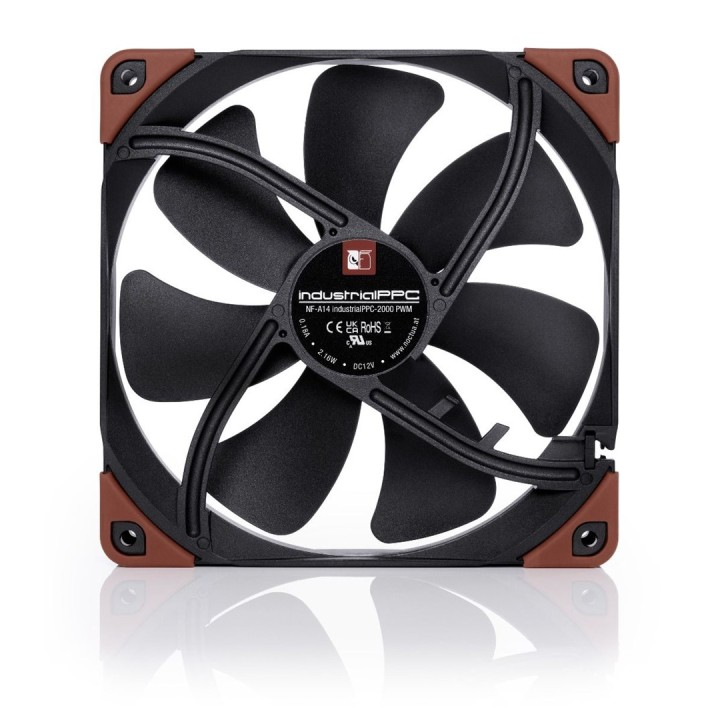 Noctua NF-A14 INDUSTRIALPPC-2000 PWM Ventola case per PC 14 cm Nero Brown 1 pz