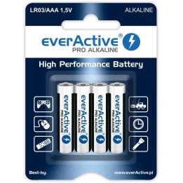 Batterie alcaline AAA / LR03 everActive Pro - 4 pezzi (blister)
