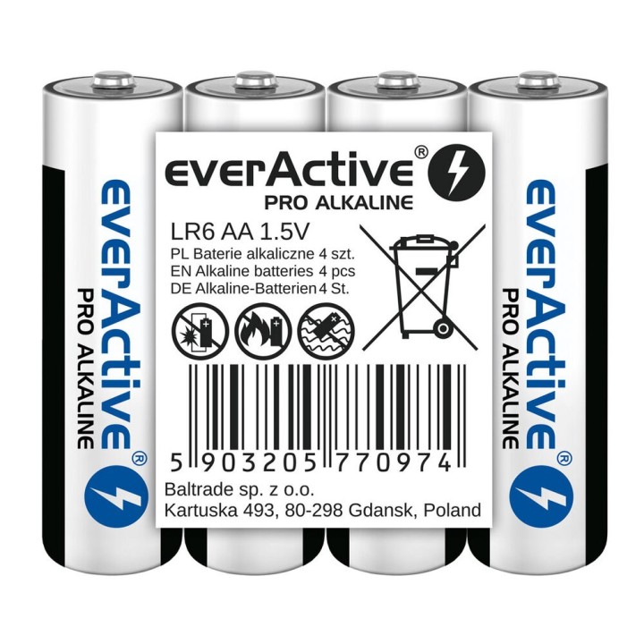 Batterie alcaline everActive Pro Alkaline LR6 AA - 4 pezzi