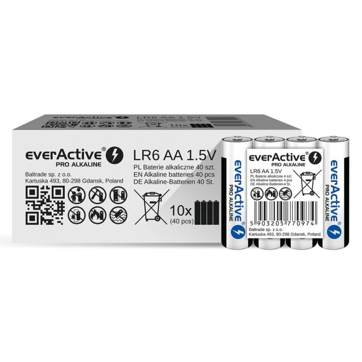 Batterie alcaline everActive Pro Alkaline LR6 AA - 4 pezzi