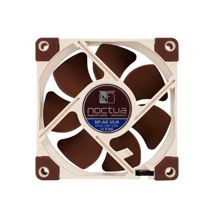 Noctua NF-A8 ULN Sistema raffreddamento computer Ventola case per PC 8 cm Beige Brown