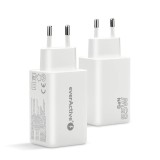 Caricabatterie GaN 1 x USB 2 x USB-C Quick Charge 4+ 65W bianco