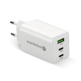 Caricabatterie GaN 1 x USB 2 x USB-C Quick Charge 4+ 65W bianco