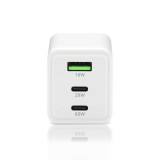 Caricabatterie GaN 1 x USB 2 x USB-C Quick Charge 4+ 65W bianco