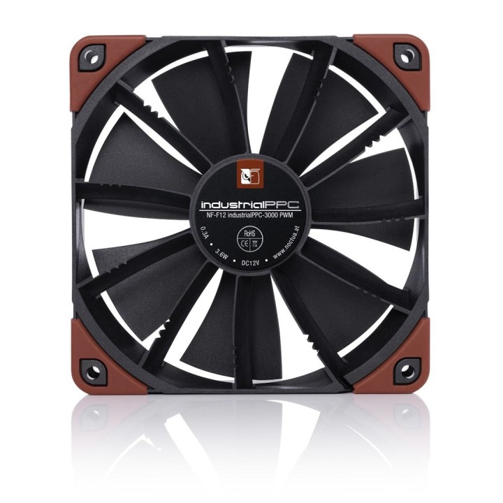 Noctua NF-F12 industrialPPC-3000 PWM Ventola case per PC 12 cm Nero Brown