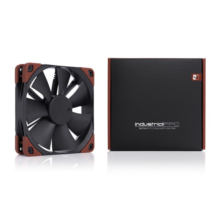 Noctua NF-F12 industrialPPC-3000 PWM Ventola case per PC 12 cm Nero Brown