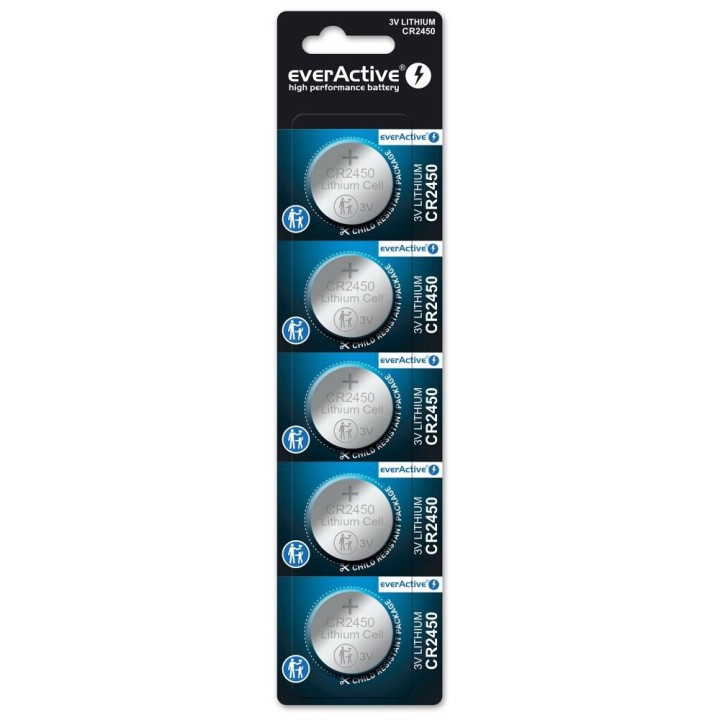 Batteria al litio mini everActive CR2450 5 pz.