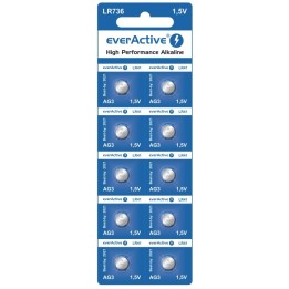 Mini batterie alcaline everActive G3 LR736 LR41 10 pezzi