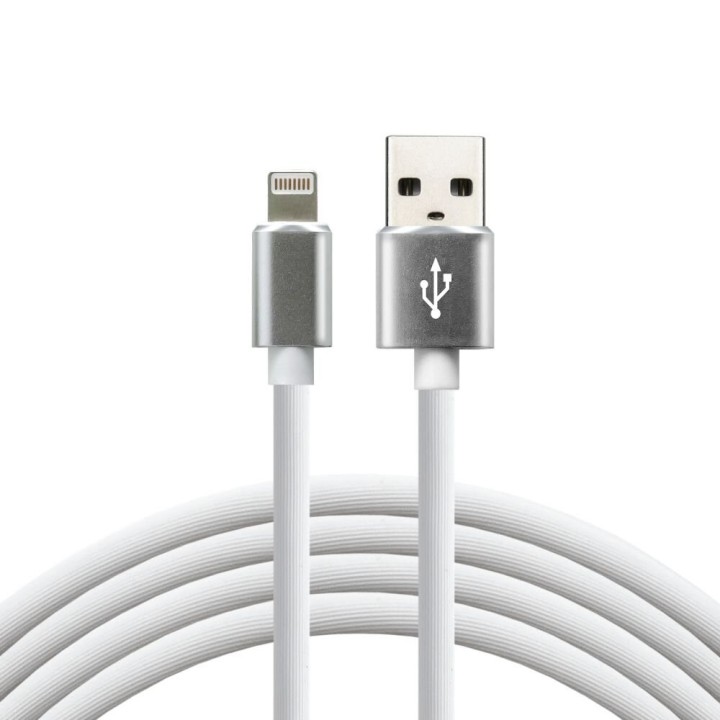 everActive Cavo USB Lightning 1m - Silicone bianco ricarica veloce 2 4A - CBS-1IW