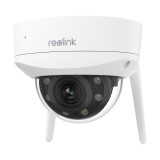 Reolink W437 - 4K Wi-Fi 6 Telecamera di Sicurezza IK10 Vandal-Proof 5X Zoom Ottico 2.4/5 GHz Wi-Fi Visione Notturna a Colori
