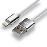 everActive Cavo USB Lightning 1m - Silicone bianco ricarica veloce 2 4A - CBS-1IW