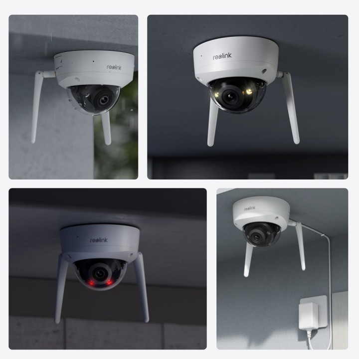 Reolink W437 - 4K Wi-Fi 6 Telecamera di Sicurezza IK10 Vandal-Proof 5X Zoom Ottico 2.4/5 GHz Wi-Fi Visione Notturna a Colori