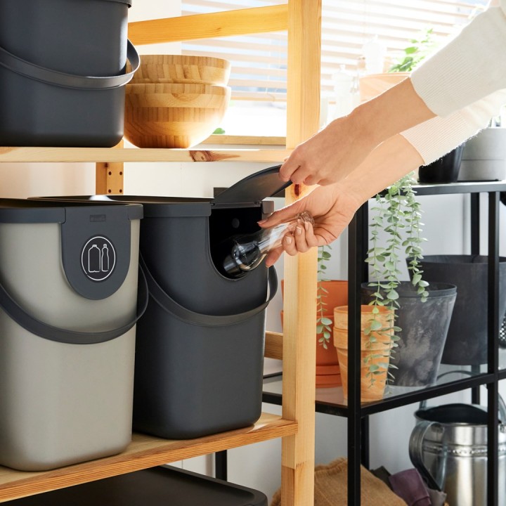 ROTHO Albula Cappuccino - contenitore per la raccolta differenziata - 25l