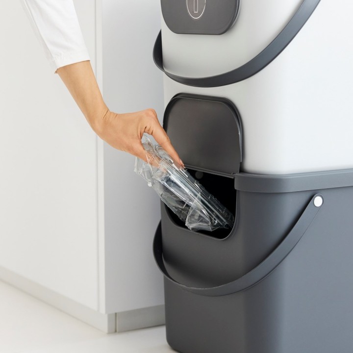 ROTHO Albula Anthracite - contenitore per la raccolta differenziata - 40l