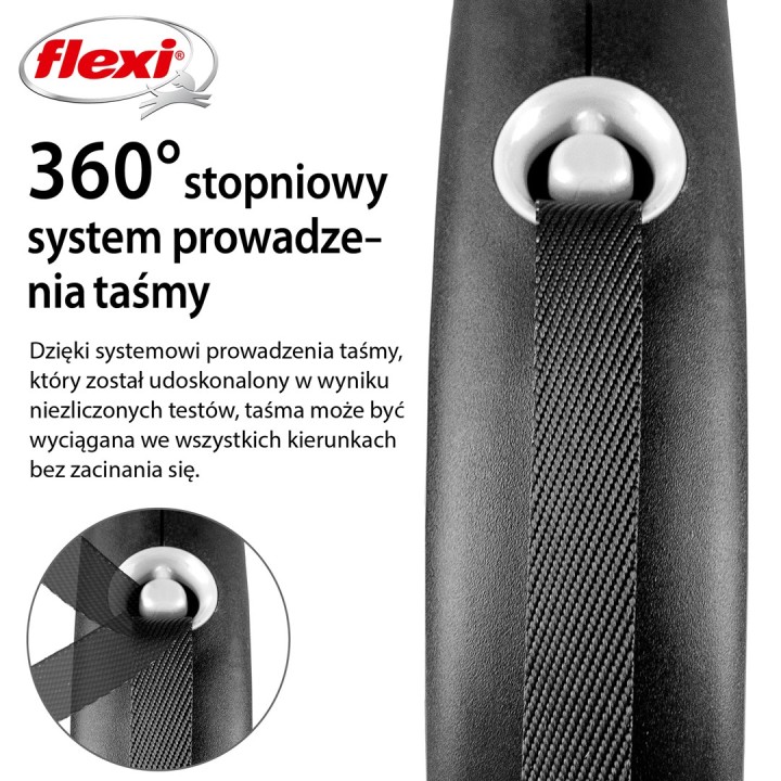 Flexi Black Design M 5 m guinzaglio retrattile per cani