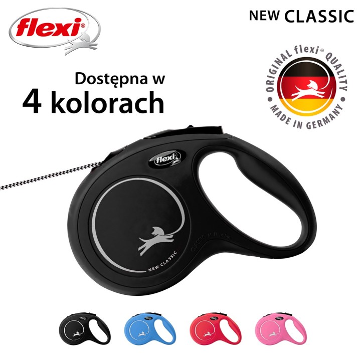 Flexi Guinzaglio retrattile per cani New CLASSIC 5 m nero