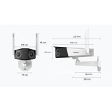 Reolink Duo Series W730 - 4K Telecamera WiFi esterna a doppio obiettivo Visuale panoramica 180° Rilevamento persone/veicoli/anim