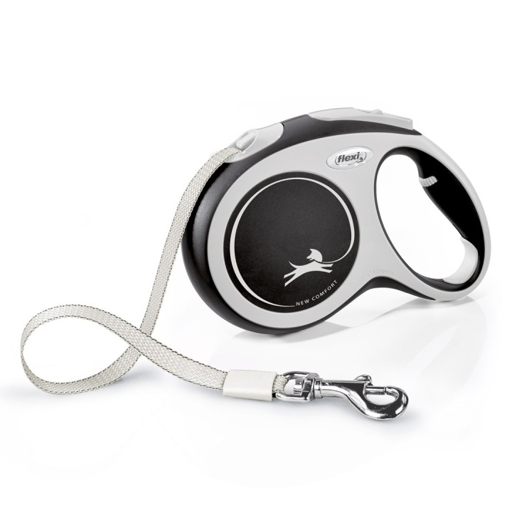 Flexi New COMFORT 8 m nero grigio guinzaglio retrattile per cani
