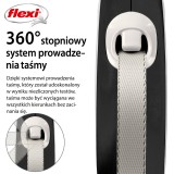 Flexi New COMFORT 8 m nero grigio guinzaglio retrattile per cani