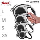 Flexi New COMFORT 8 m nero grigio guinzaglio retrattile per cani