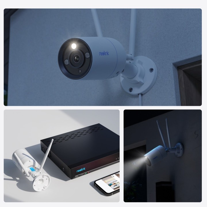 Reolink W330 - 4K Wi-Fi 6 Telecamera 2.4/5 GHz Wi-Fi Dual-Band Visione Notturna a Colori Rilevamento Persone/Veicoli/Animali