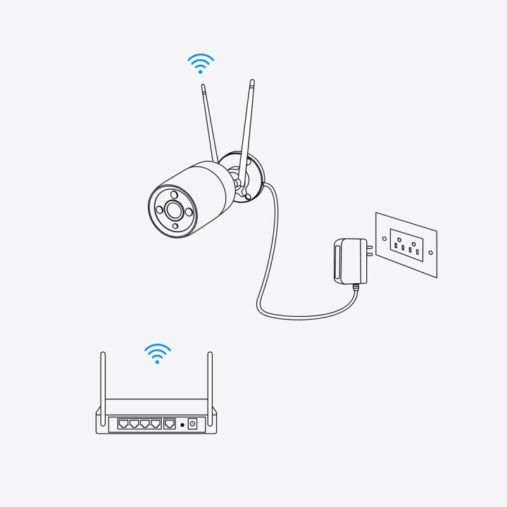 Reolink W330 - 4K Wi-Fi 6 Telecamera 2.4/5 GHz Wi-Fi Dual-Band Visione Notturna a Colori Rilevamento Persone/Veicoli/Animali