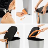 ROTHO Ribo Silver - bidone a pedale – 35l