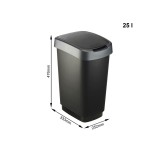 ROTHO Twist Silver - pattume – 25l