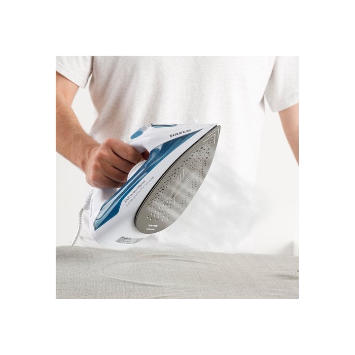 Taurus BALI 3200 X-SLIDE Ferro da stiro a secco e vapore piastra ceramica 3200 W Blu Bianco