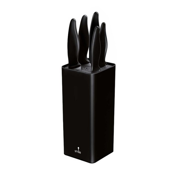 Smile SNS-6 set di 6 coltelli con ceppo nero
