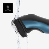 Taurus 3 Side Shave IPX7 Rasoio rotante Trimmer Nero Blu
