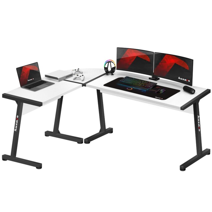 SCRIVANIA GAMING HUZARO HERO 6.0 BIANCA