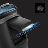 Taurus 3 Side Shave IPX7 Rasoio rotante Trimmer Nero Blu