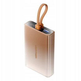 Vention 10000mAh Power bank con display LED USB-C + Lightning + USB-A 22.5W (rame)