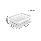 ROTHO Rondo Loft - contenitore conservazione cibo - 2 x 0 85l