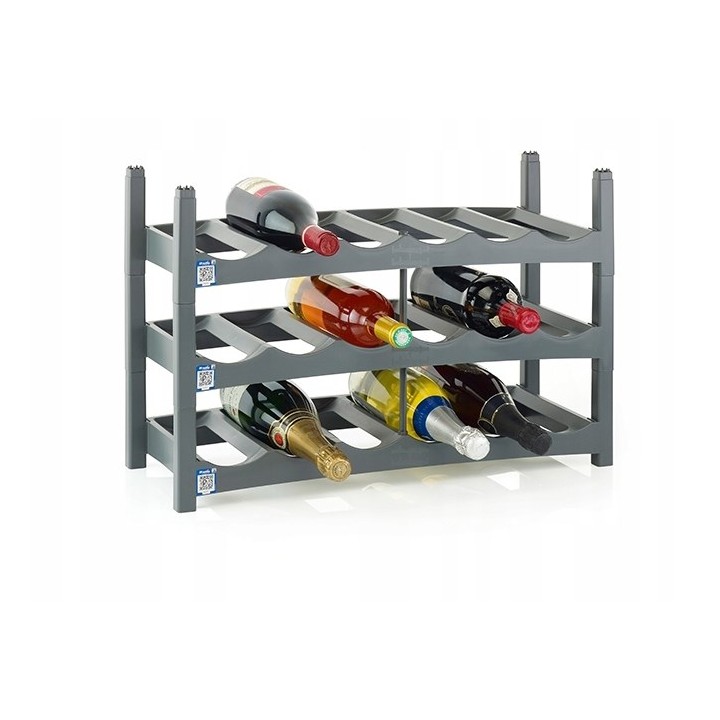ROTHO Vario Wine Rack Anthracite - supporto per 6 bottiglie