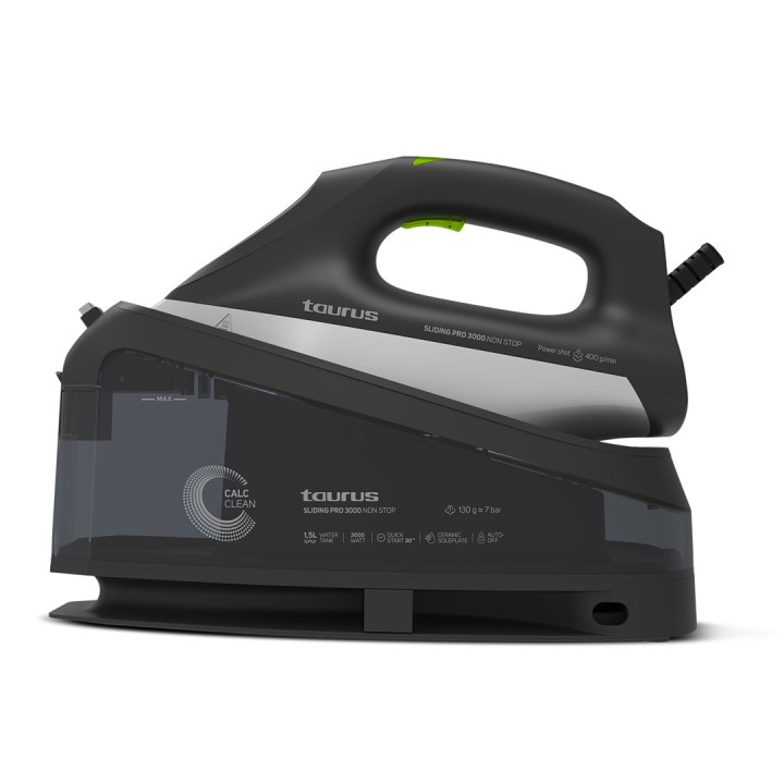 Taurus Sliding Pro 3000 Non Stop 3000 W 1.5 L Piastra in ceramica Nero