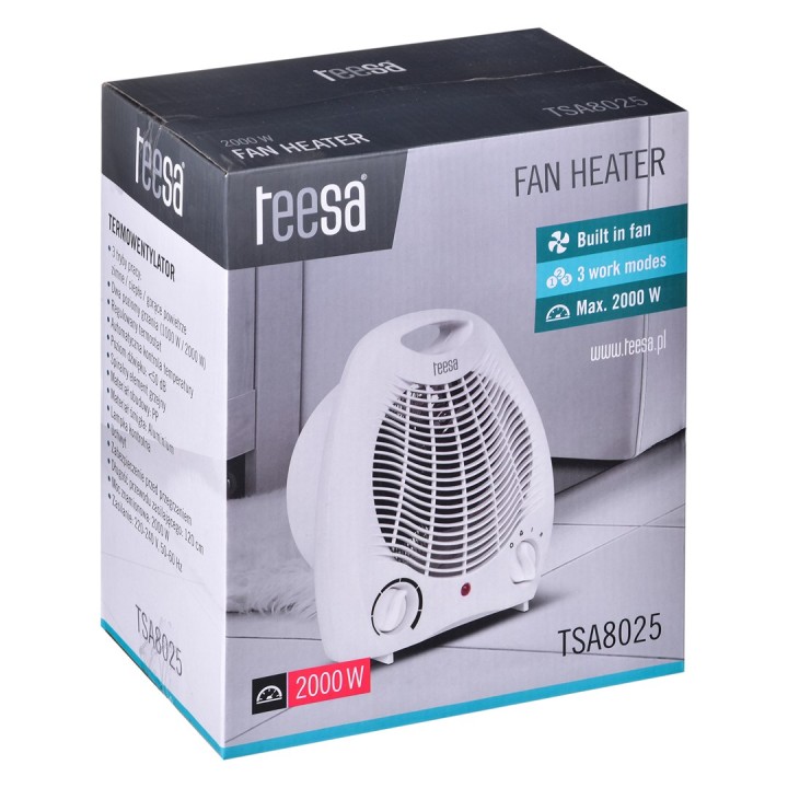 Teesa TSA8025 riscaldatore elettrico per ambienti bianco 2000 W