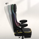 Sedia gaming mesh RGB nero