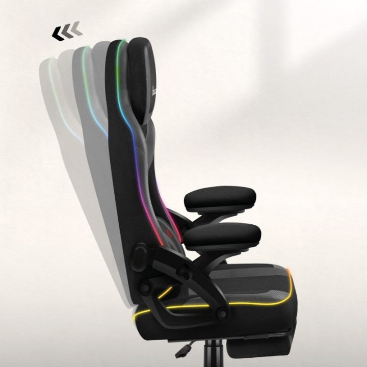 Sedia gaming mesh RGB nero