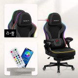 Sedia gaming mesh RGB nero