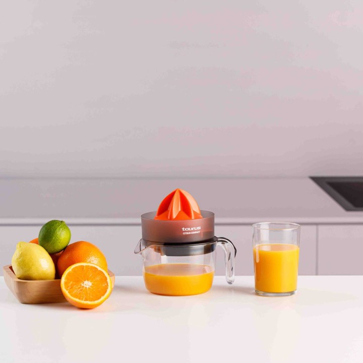Taurus CITRUS COMPACT Spremiagrumi manuale 30 W Nero Arancione Trasparente