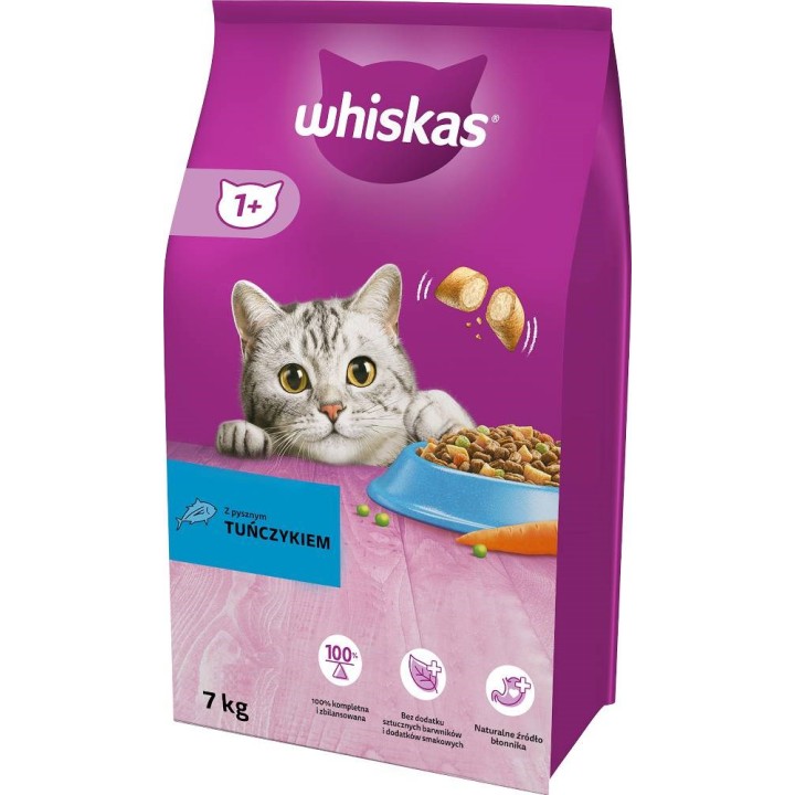 WHISKAS Gatto Adult con tonno - cibo secco per gatti - 7 kg