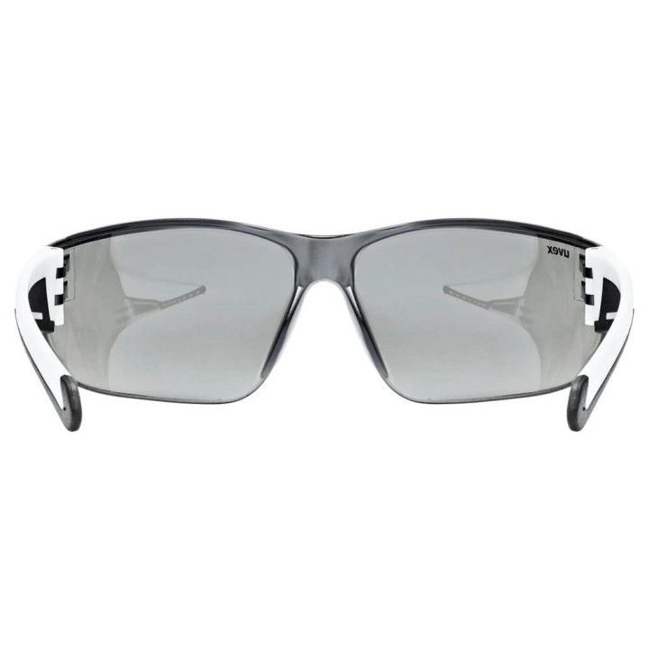 UVEX Equate occhiali ciclismo bianco opaco/specchiato argento