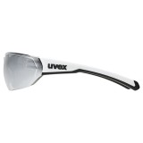 UVEX Equate occhiali ciclismo bianco opaco/specchiato argento