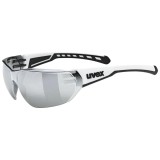 UVEX Equate occhiali ciclismo bianco opaco/specchiato argento