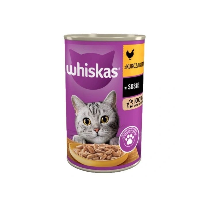 WHISKAS Pollo in salsa - cibo umido per gatti - 400g