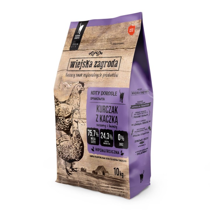 COUNTRY FARM Pollo con Anatra - cibo secco per gatti - 10 kg
